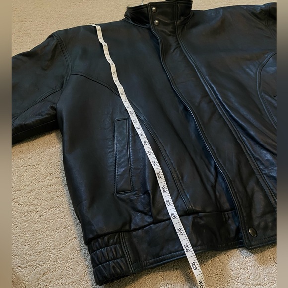 90s Vintage Men’s Genuine Leather Jacket - Picture 7 of 9